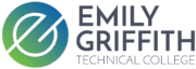 Horizontal, Gradient Emily Griffith Technical College Logo