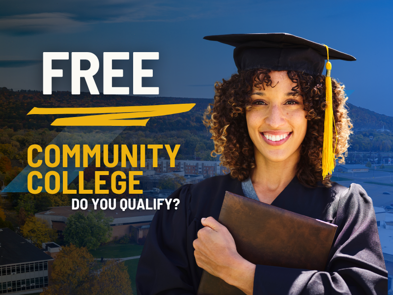 Free community college – do you qualify graphic