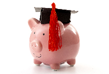 Piggybank with Graduation Cap